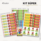 Héroe Gamer Clásico 🍄 - Etiquetas Escolares Premium Personalizadas