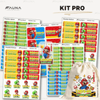 Héroe Gamer Clásico 🍄 - Etiquetas Escolares Premium Personalizadas