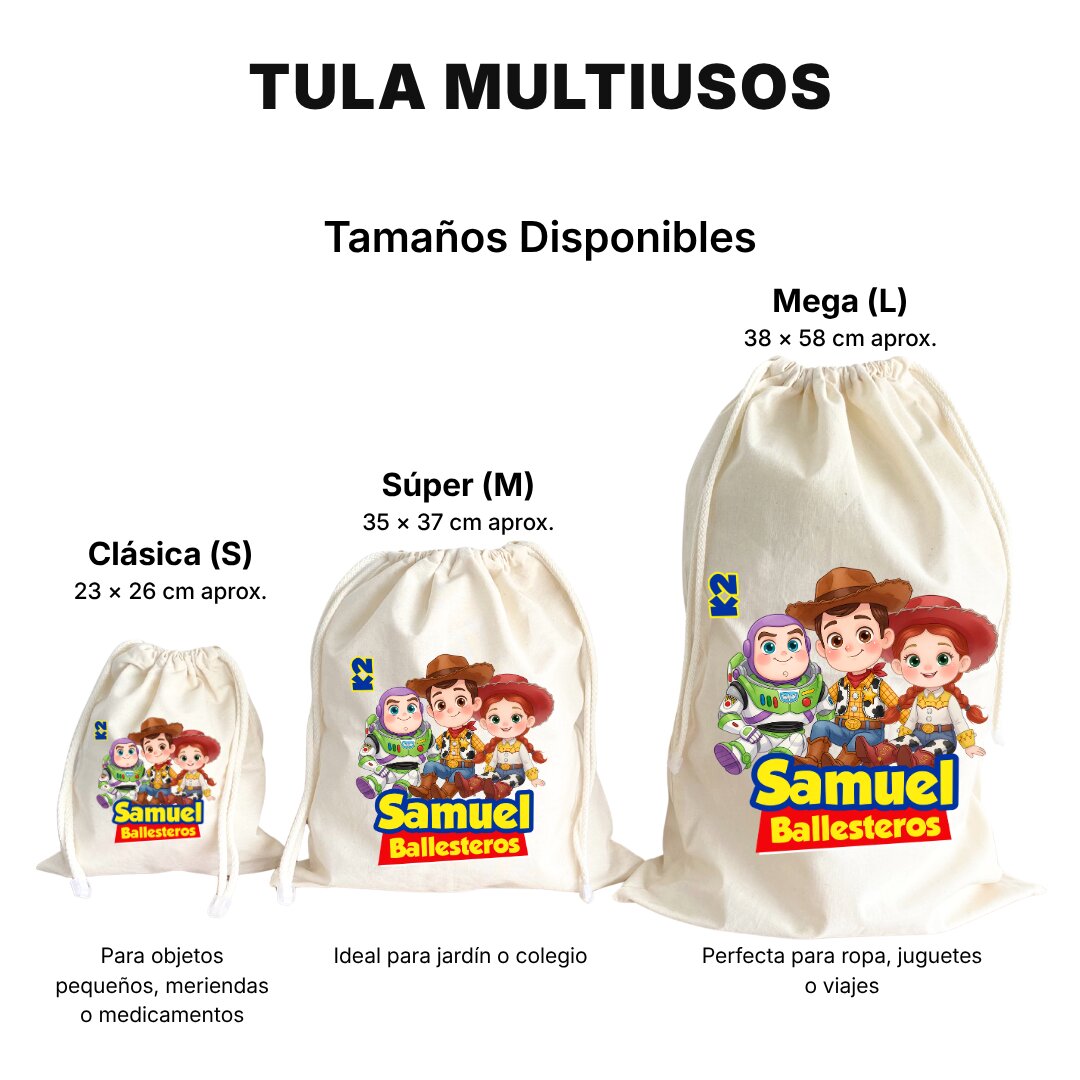 Juguetes Aventureros – Tula Multiusos Personalizada