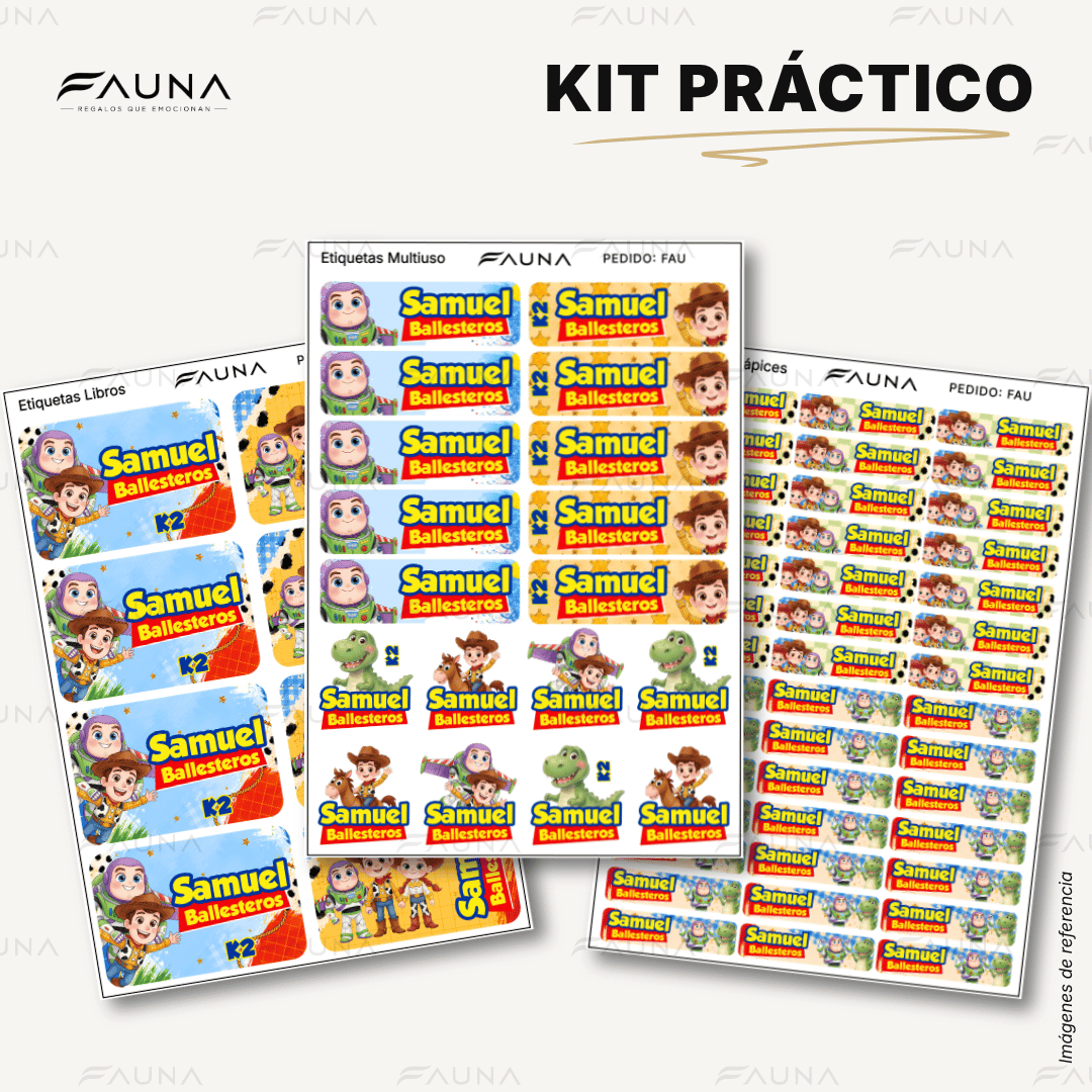 Juguetes Aventureros 🧸 - Etiquetas Escolares Premium Personalizadas