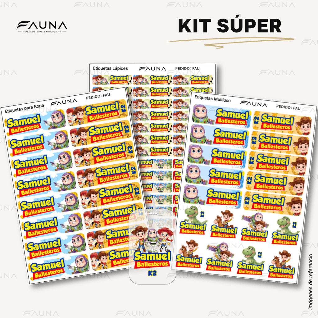 Juguetes Aventureros 🧸 - Etiquetas Escolares Premium Personalizadas