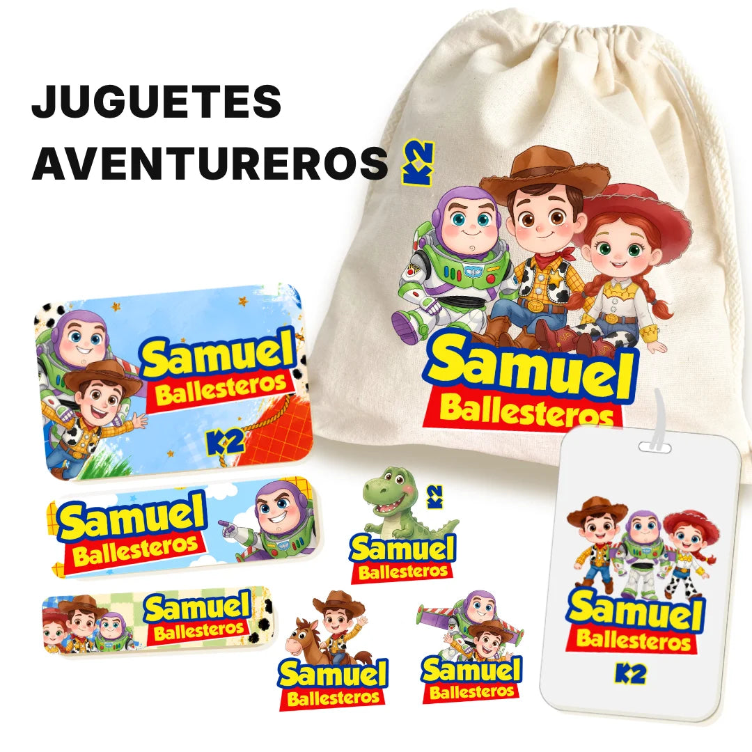 Juguetes Aventureros – Etiquetas Escolares Personalizadas