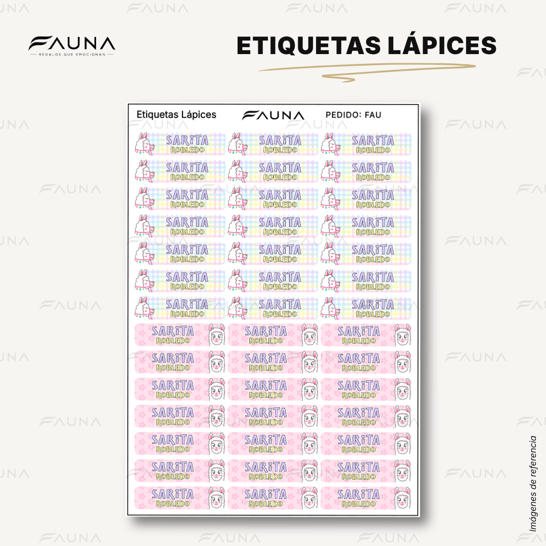 Llama 🦙 - Etiquetas Escolares Premium Personalizadas