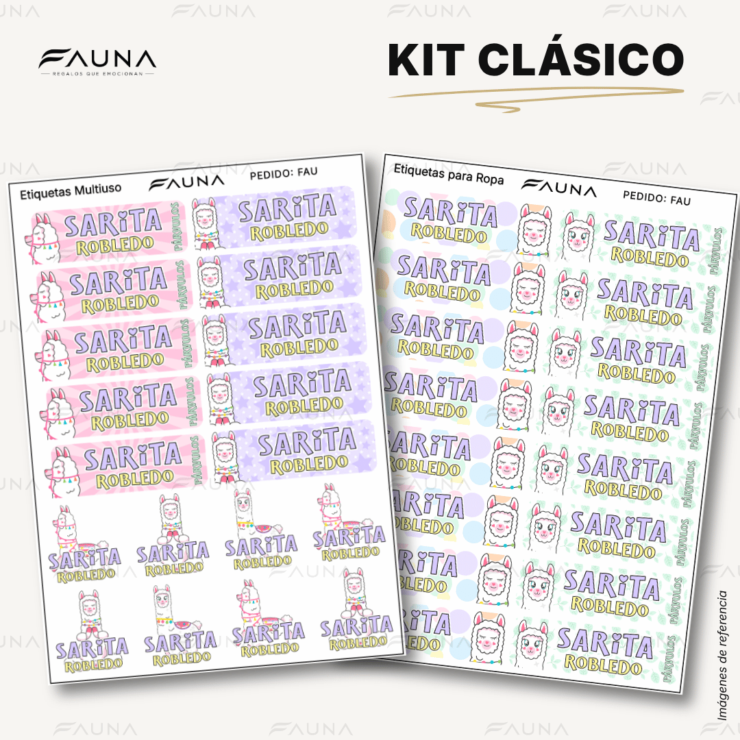 Llama 🦙 - Etiquetas Escolares Premium Personalizadas
