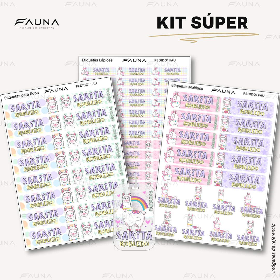 Llama 🦙 - Etiquetas Escolares Premium Personalizadas