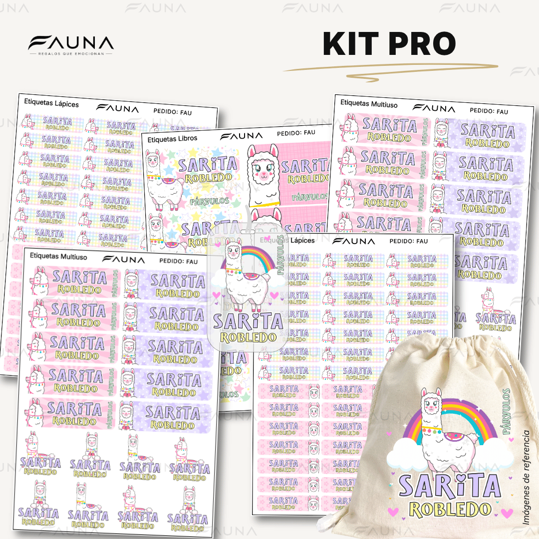Llama 🦙 - Etiquetas Escolares Premium Personalizadas