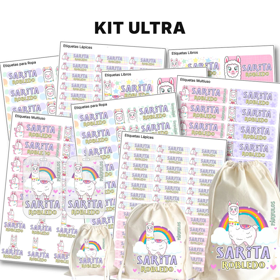 Llama – Etiquetas Escolares Personalizadas