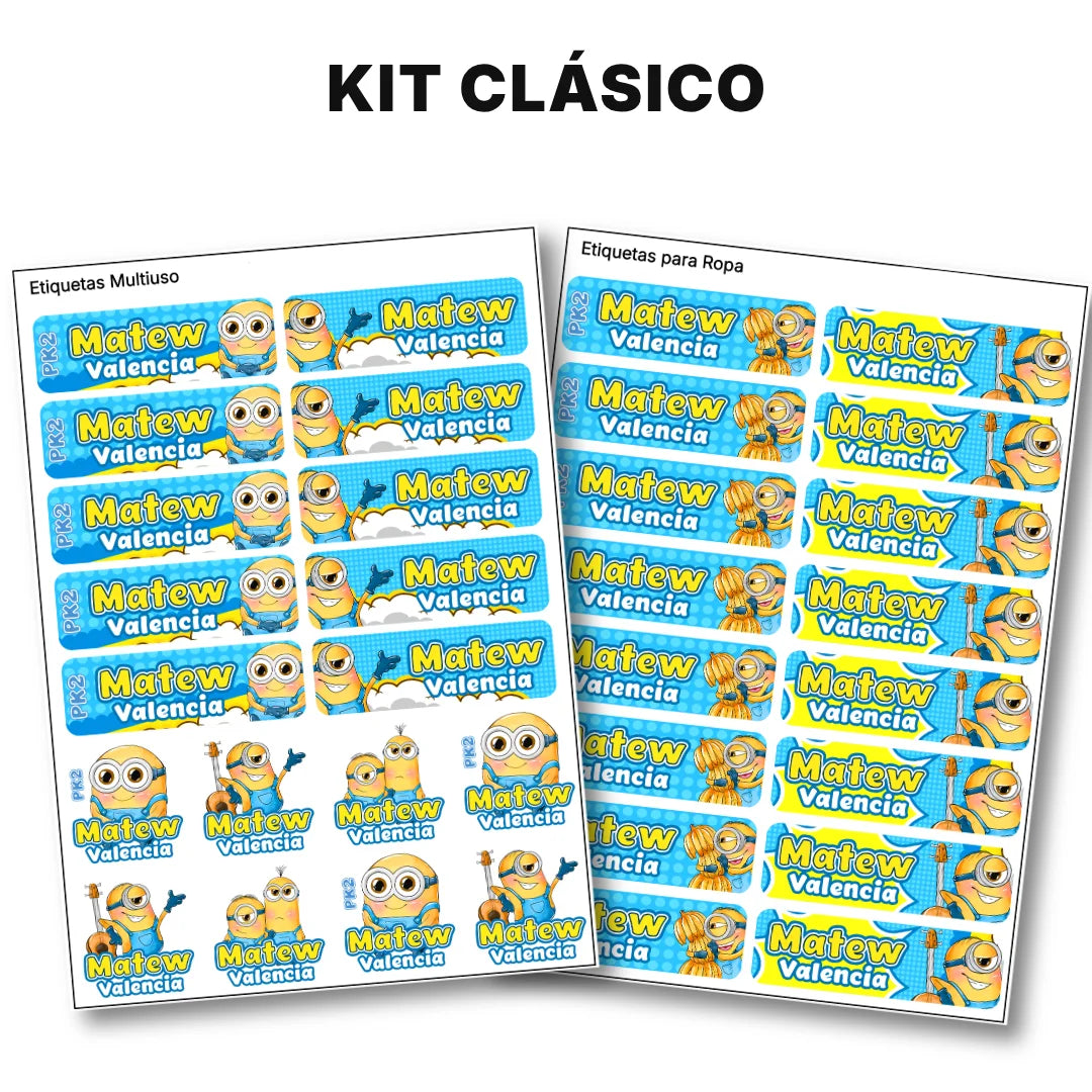 Locuras Amarillas – Etiquetas Escolares Personalizadas
