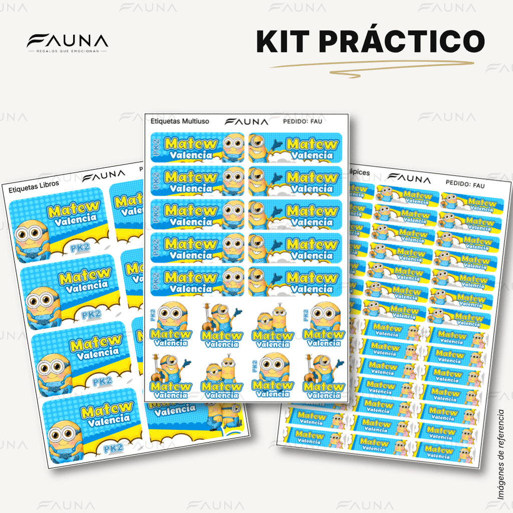 Locuras Amarillas 🍌 - Etiquetas Escolares Premium Personalizadas