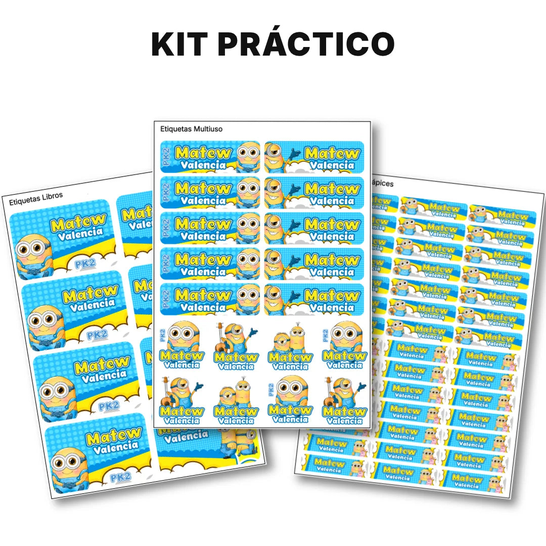 Locuras Amarillas – Etiquetas Escolares Personalizadas