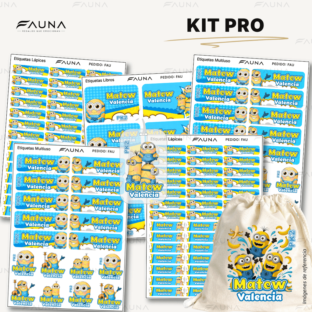 Locuras Amarillas 🍌 - Etiquetas Escolares Premium Personalizadas