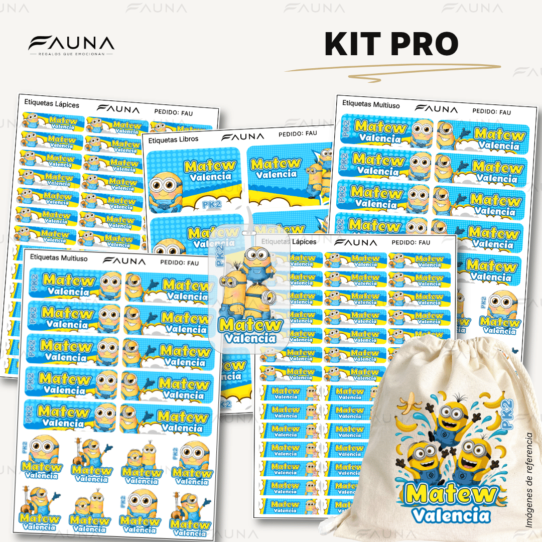 Locuras Amarillas 🍌 - Etiquetas Escolares Premium Personalizadas