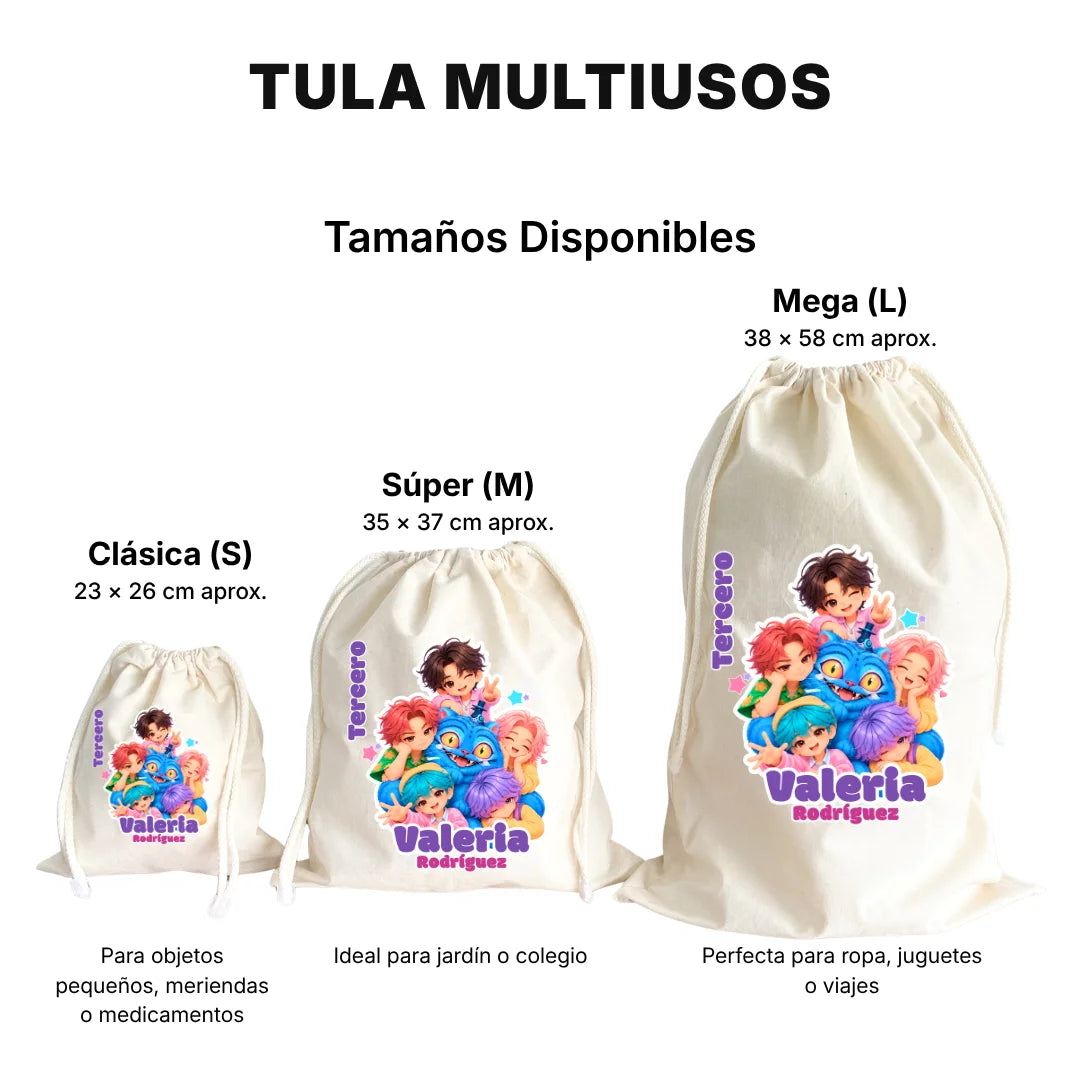 Los Chicos K-pop – Etiquetas Escolares Personalizadas
