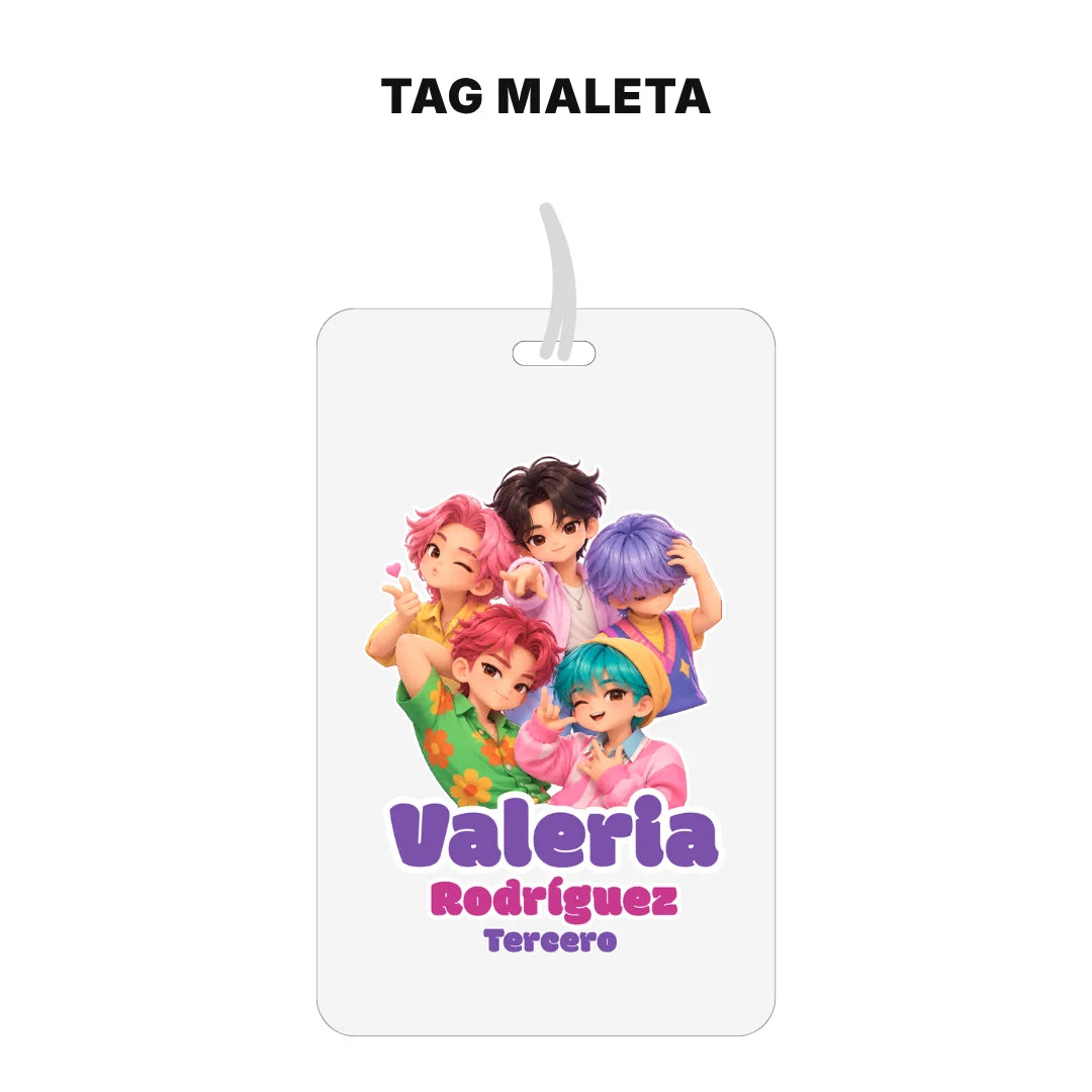 Los Chicos K-pop – Etiquetas Escolares Personalizadas