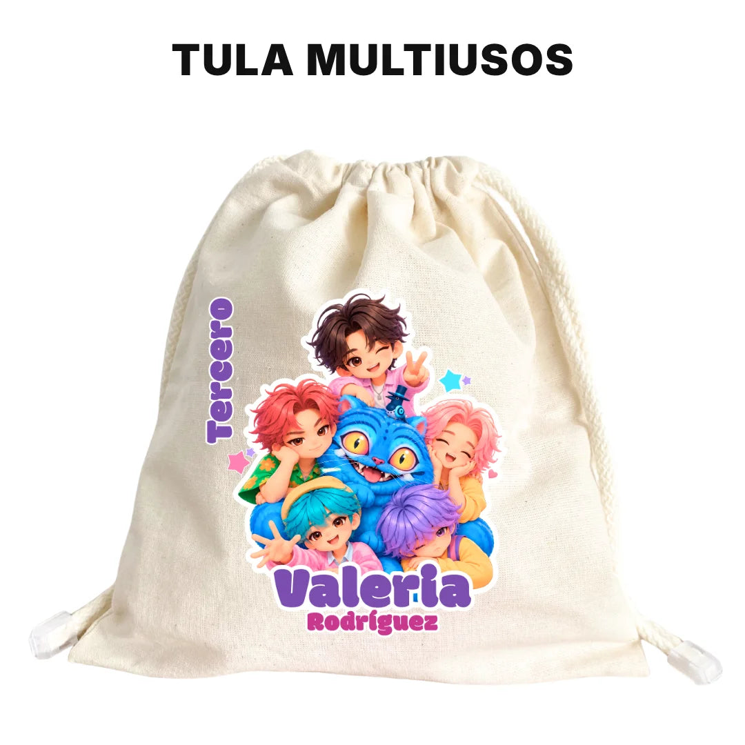 Los Chicos K-pop – Etiquetas Escolares Personalizadas