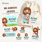 Mi Amigo Jesús 🙏 - Etiquetas Escolares Premium Personalizadas
