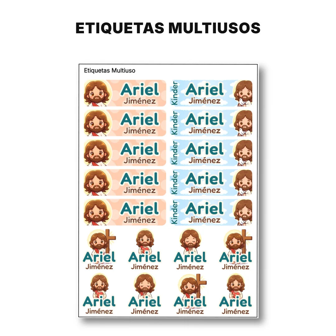 Mi Amigo Jesús – Etiquetas Escolares Personalizadas