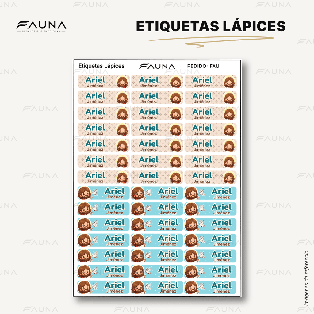 Mi Amigo Jesús 🙏 - Etiquetas Escolares Premium Personalizadas