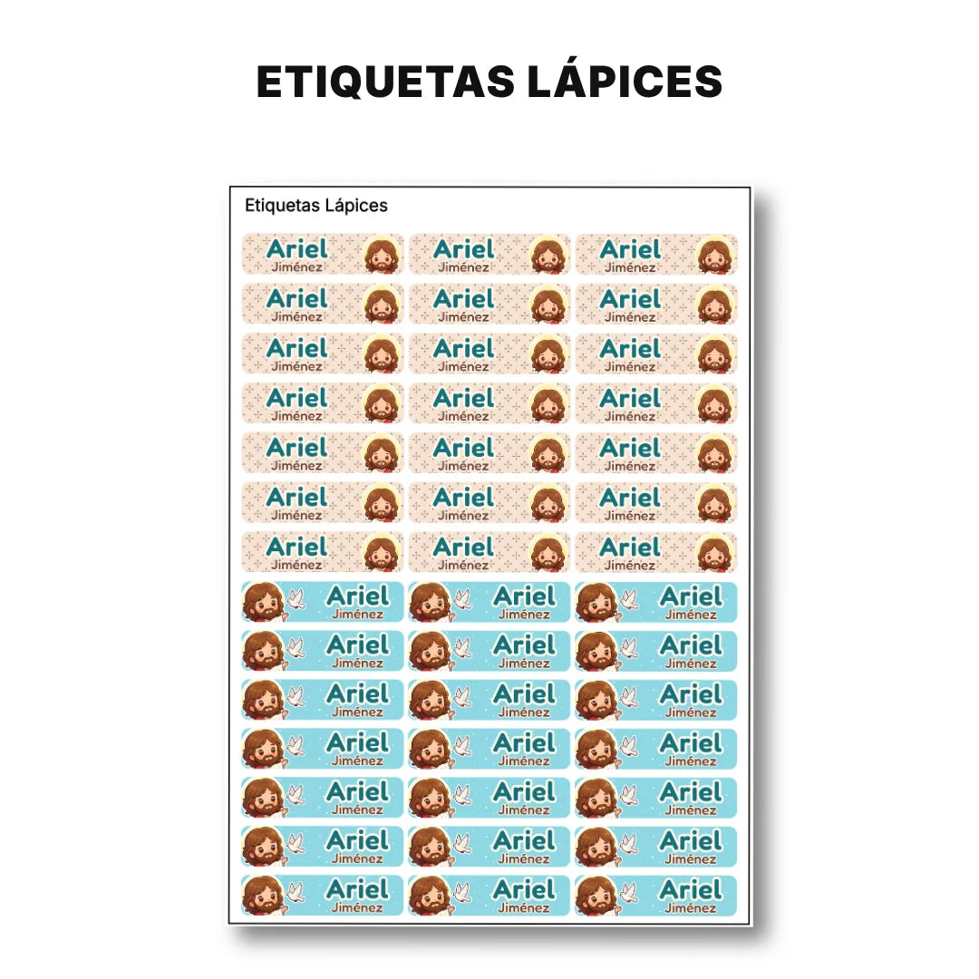 Mi Amigo Jesús – Etiquetas Escolares Personalizadas