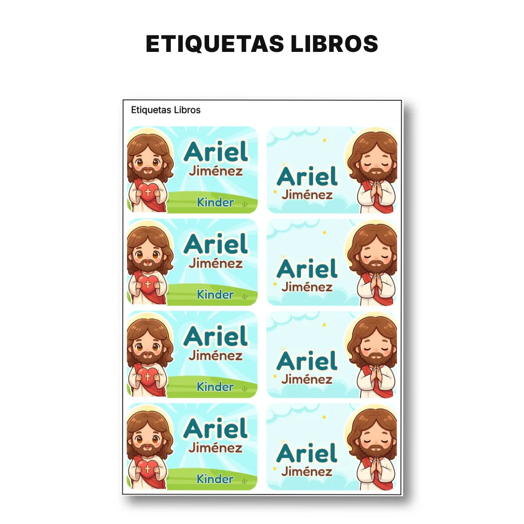 Mi Amigo Jesús – Etiquetas Escolares Personalizadas