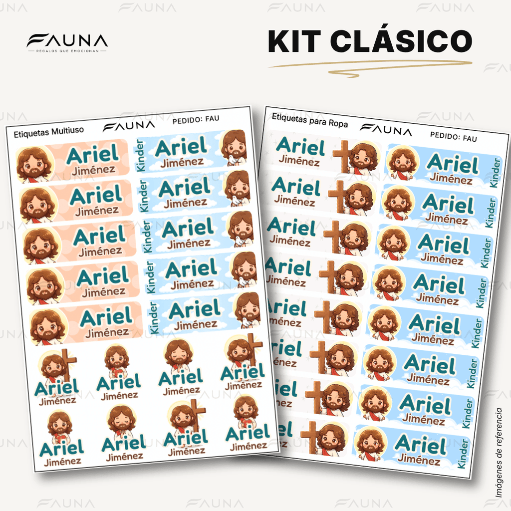 Mi Amigo Jesús 🙏 - Etiquetas Escolares Premium Personalizadas