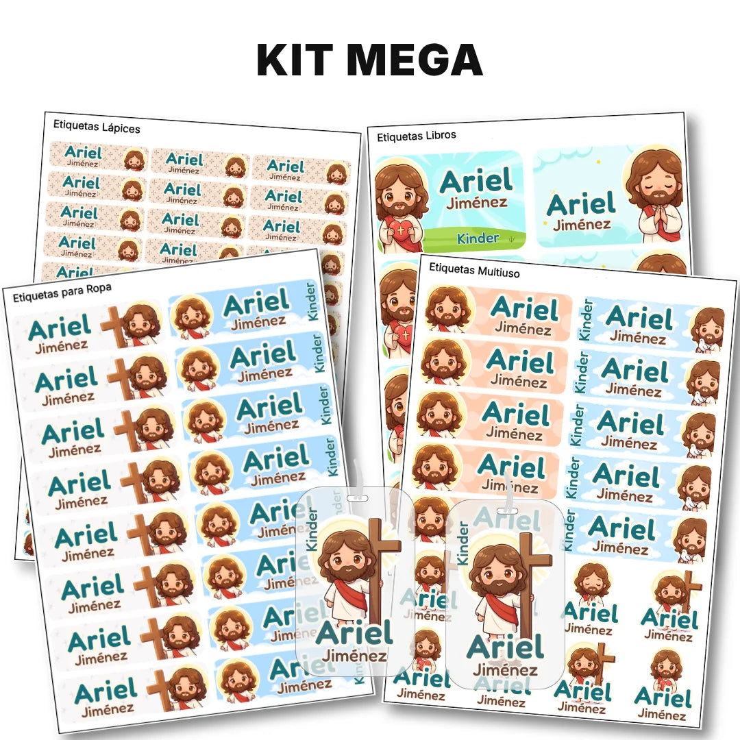Mi Amigo Jesús – Etiquetas Escolares Personalizadas