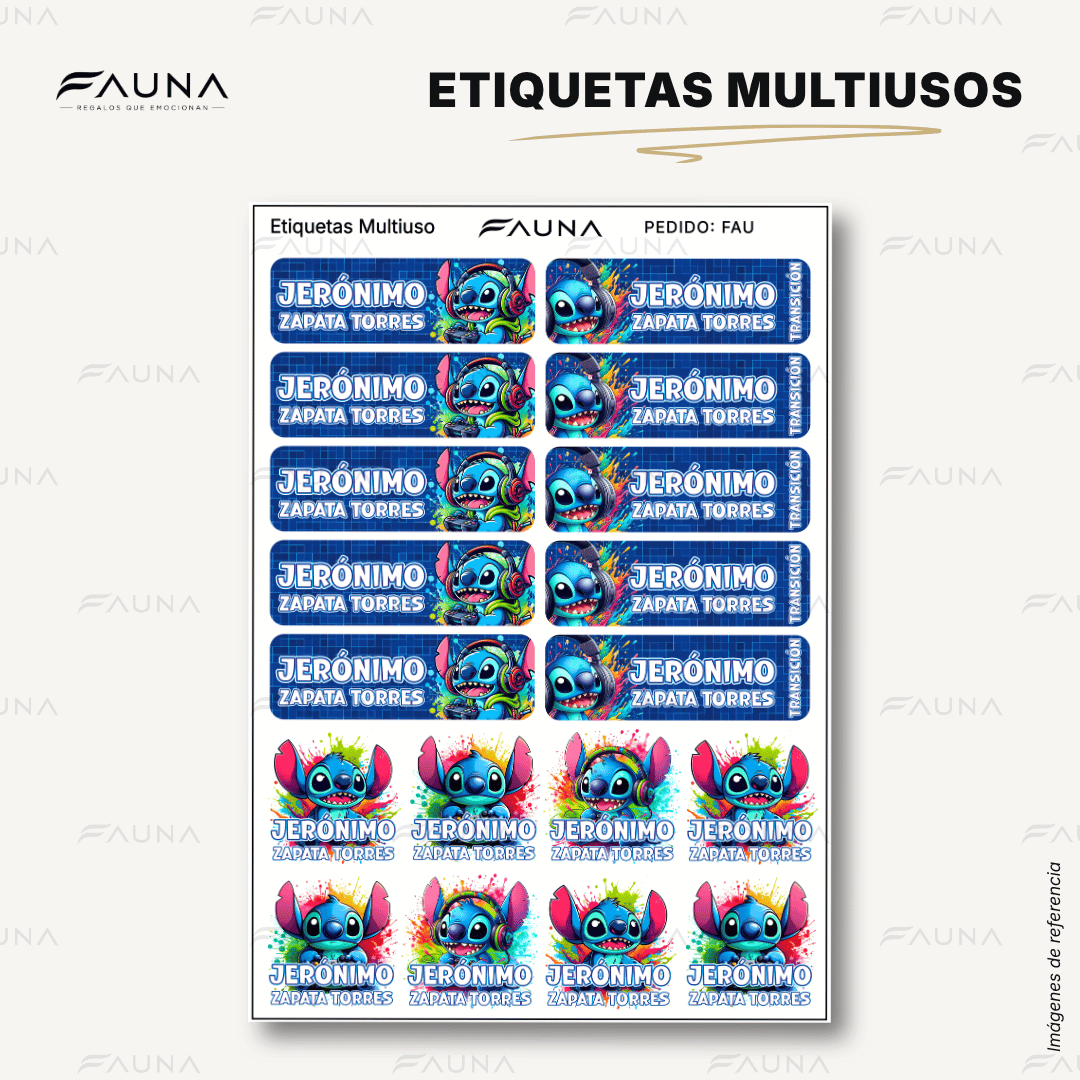 Monstruito Azul 💙 - Etiquetas Escolares Premium Personalizadas