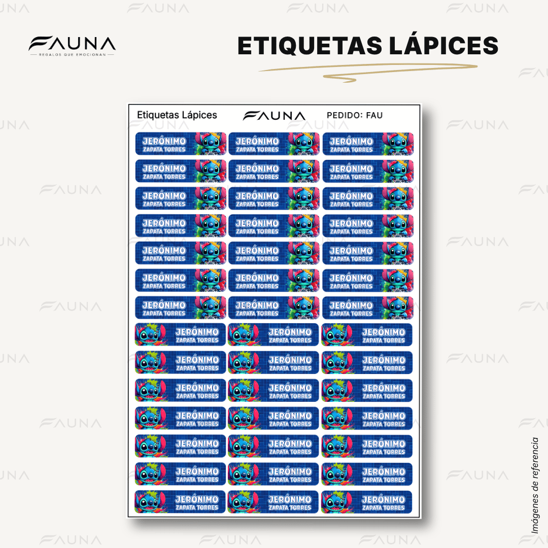 Monstruito Azul 💙 - Etiquetas Escolares Premium Personalizadas