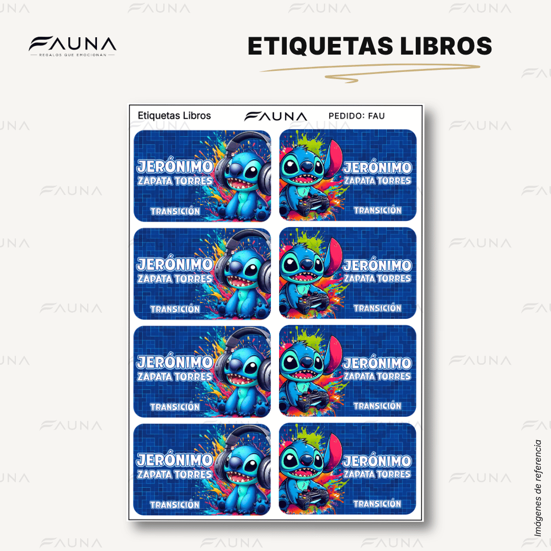 Monstruito Azul 💙 - Etiquetas Escolares Premium Personalizadas