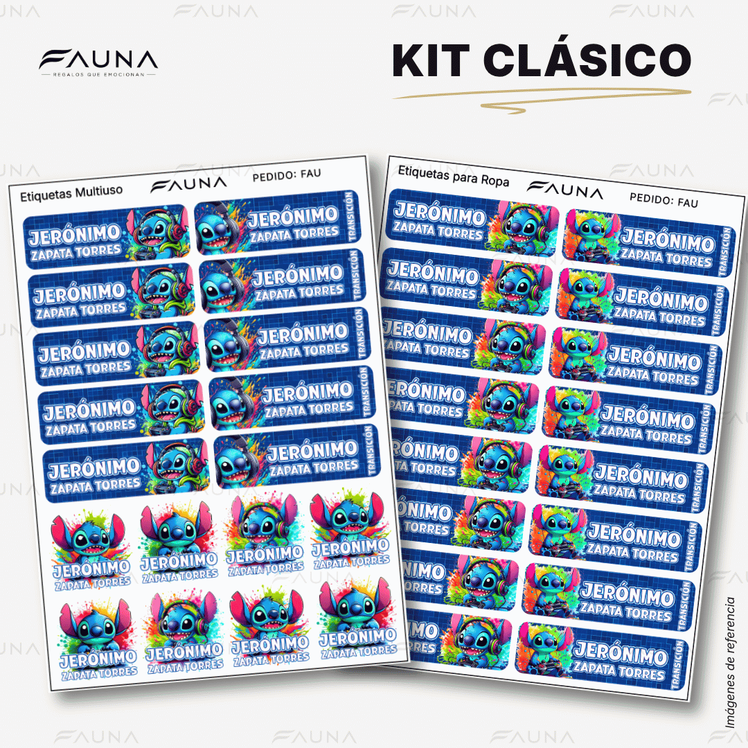 Monstruito Azul 💙 - Etiquetas Escolares Premium Personalizadas