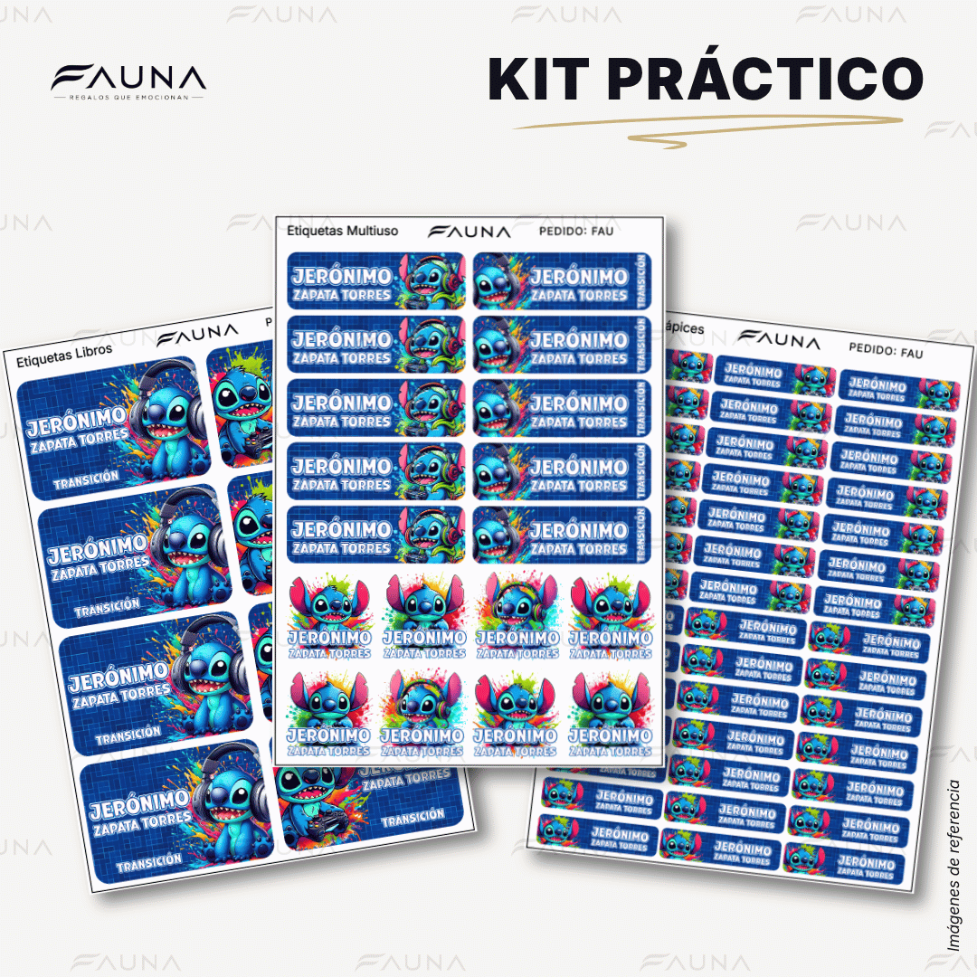 Monstruito Azul 💙 - Etiquetas Escolares Premium Personalizadas