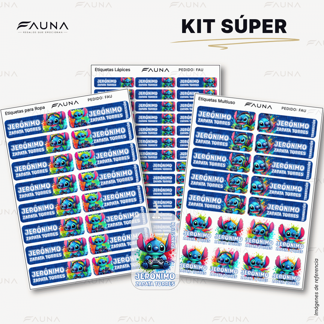 Monstruito Azul 💙 - Etiquetas Escolares Premium Personalizadas