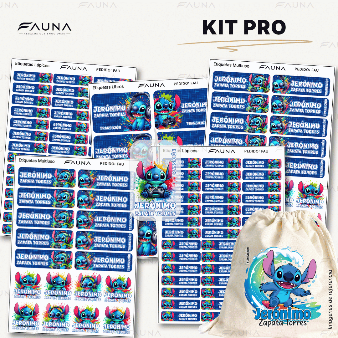 Monstruito Azul 💙 - Etiquetas Escolares Premium Personalizadas