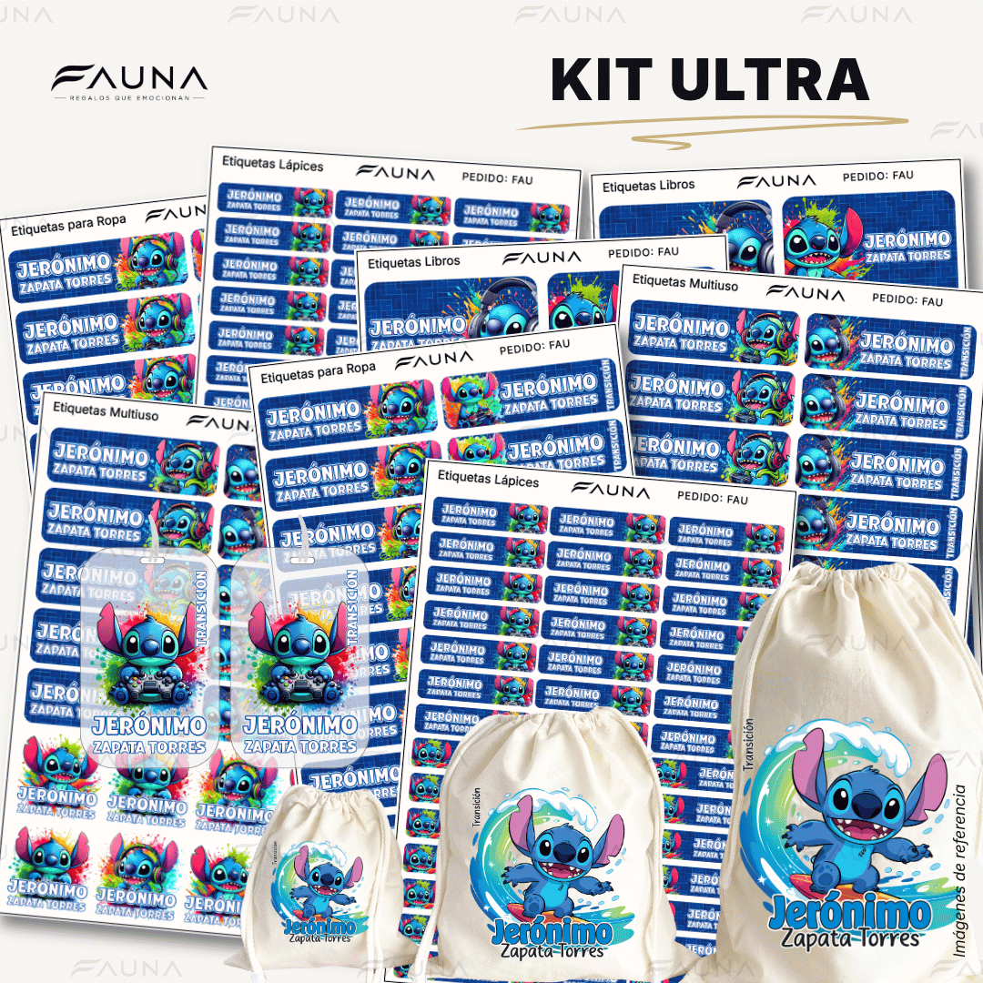 Monstruito Azul 💙 - Etiquetas Escolares Premium Personalizadas