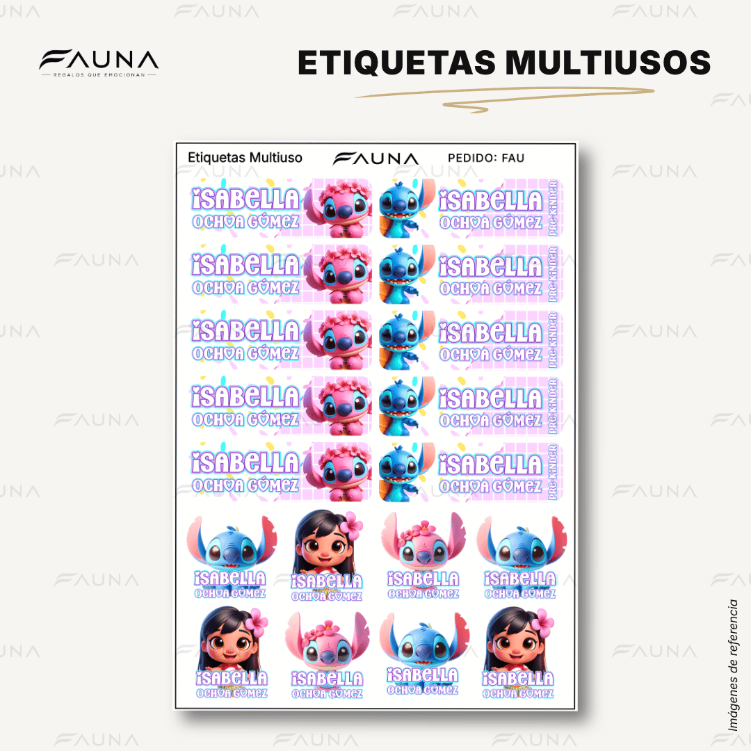 Monstruito Rosa 💖 - Etiquetas Escolares Premium Personalizadas
