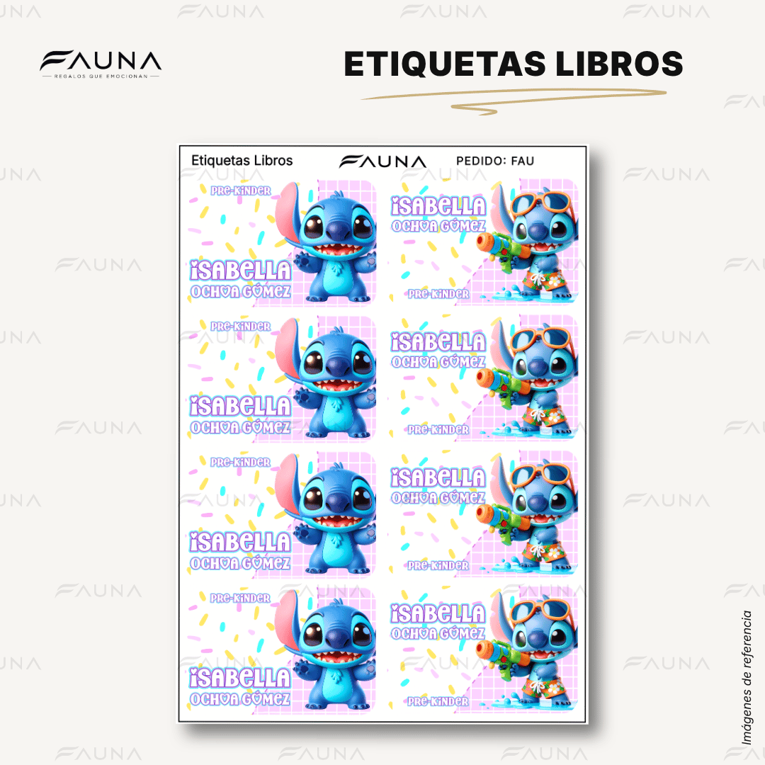 Monstruito Rosa 💖 - Etiquetas Escolares Premium Personalizadas