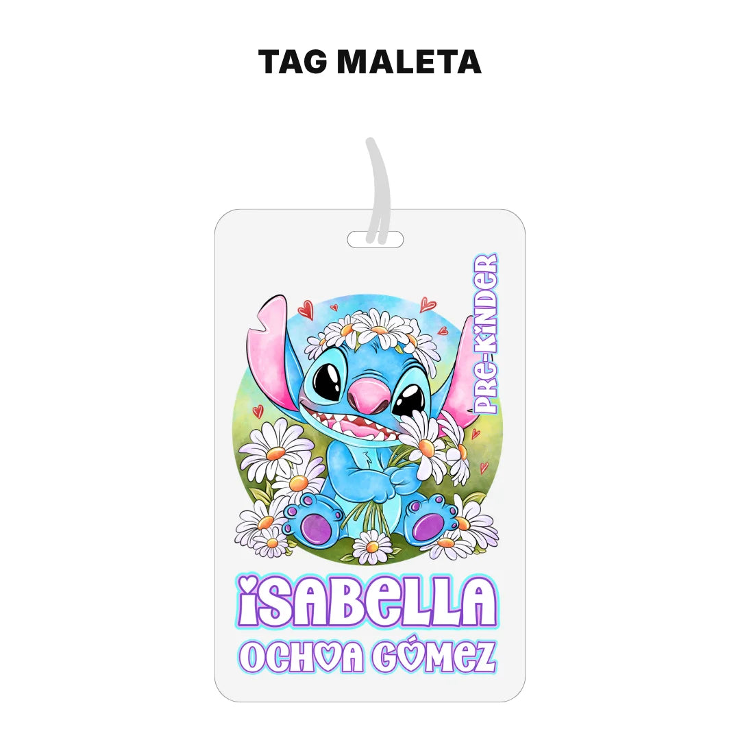 Monstruito Rosa – Etiquetas Escolares Personalizadas