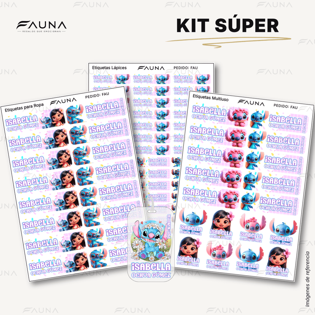 Monstruito Rosa 💖 - Etiquetas Escolares Premium Personalizadas