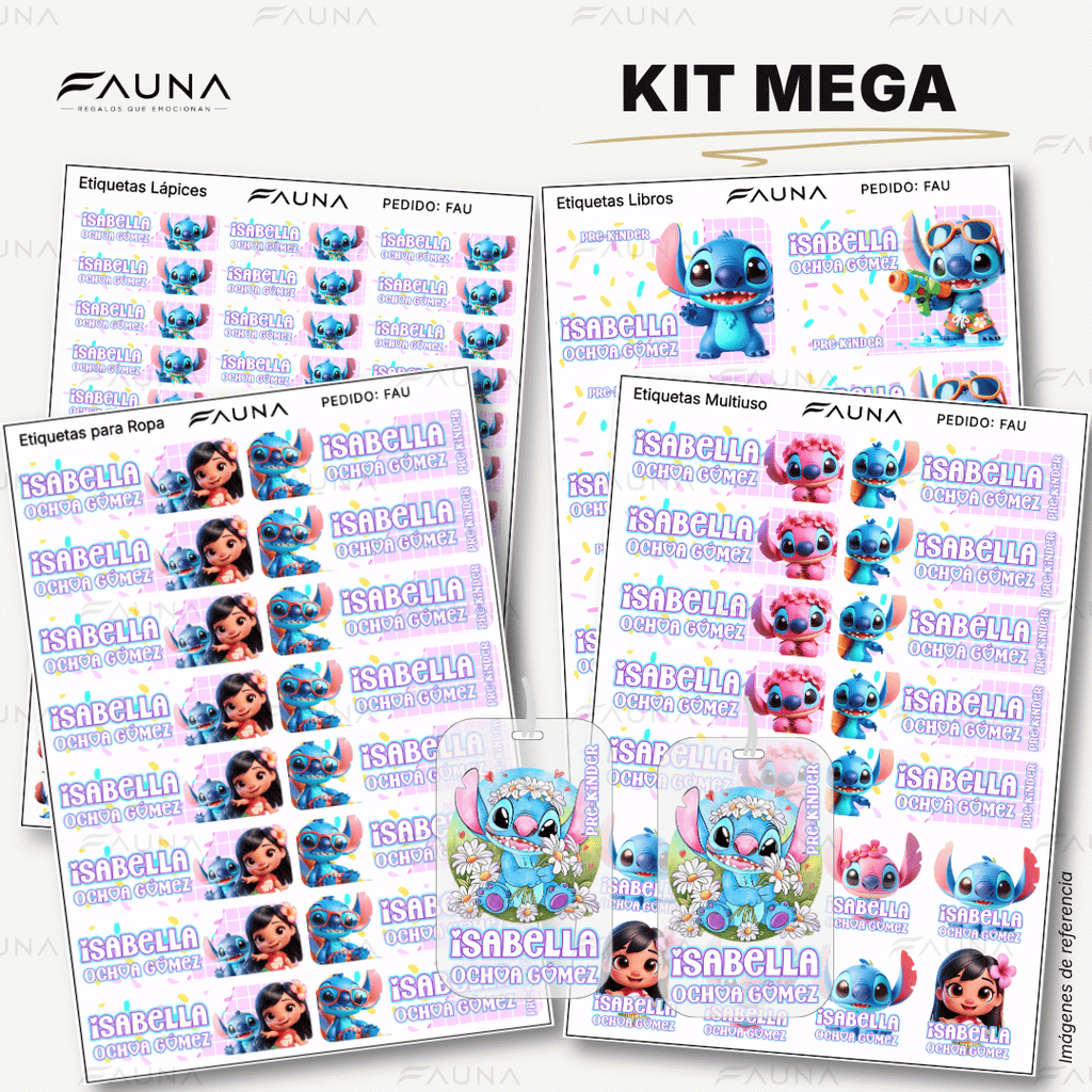 Monstruito Rosa 💖 - Etiquetas Escolares Premium Personalizadas