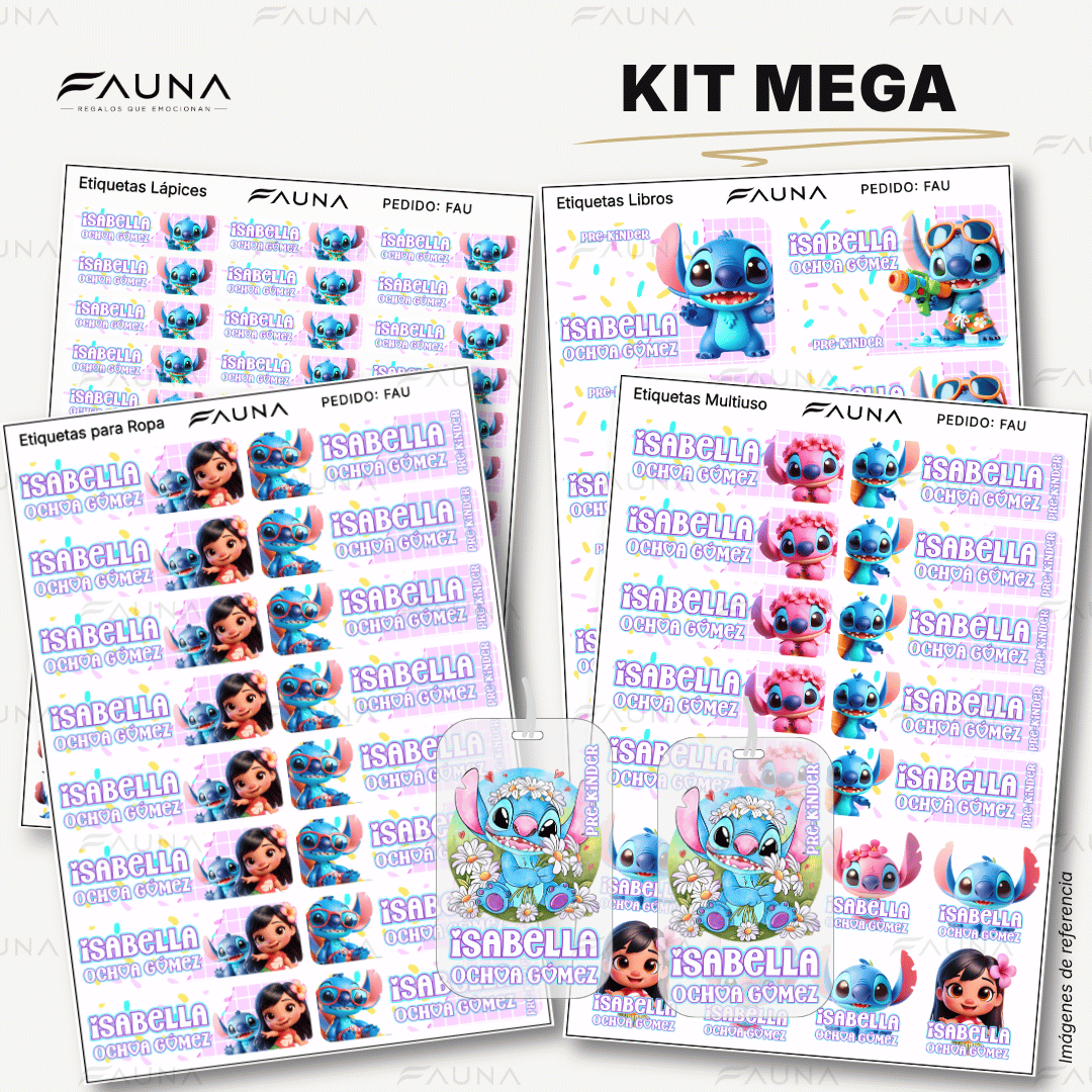 Monstruito Rosa 💖 - Etiquetas Escolares Premium Personalizadas