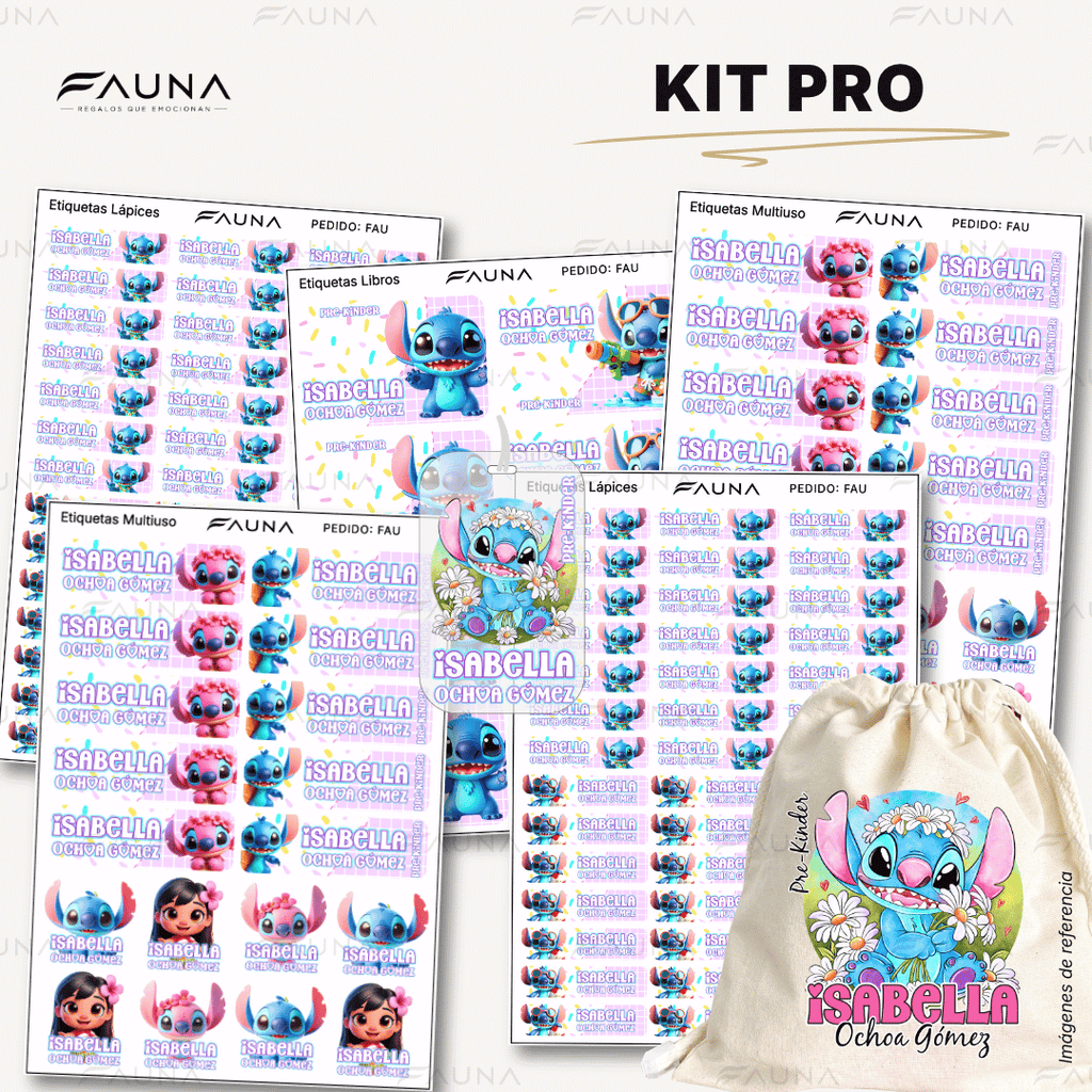 Monstruito Rosa 💖 - Etiquetas Escolares Premium Personalizadas