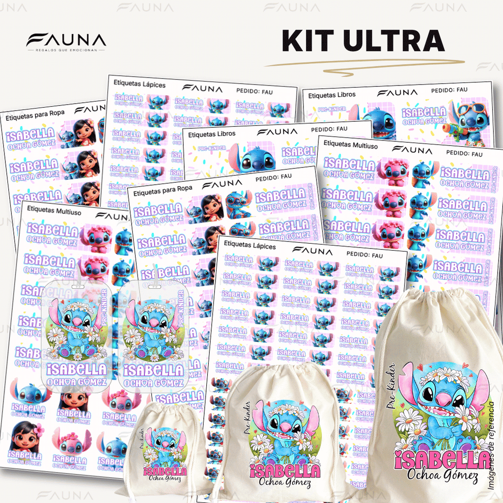 Monstruito Rosa 💖 - Etiquetas Escolares Premium Personalizadas