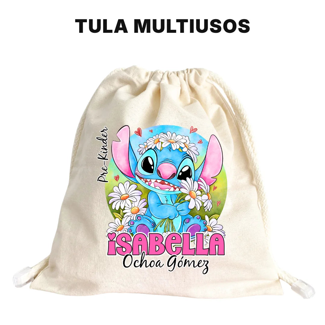 Monstruito Rosa – Etiquetas Escolares Personalizadas