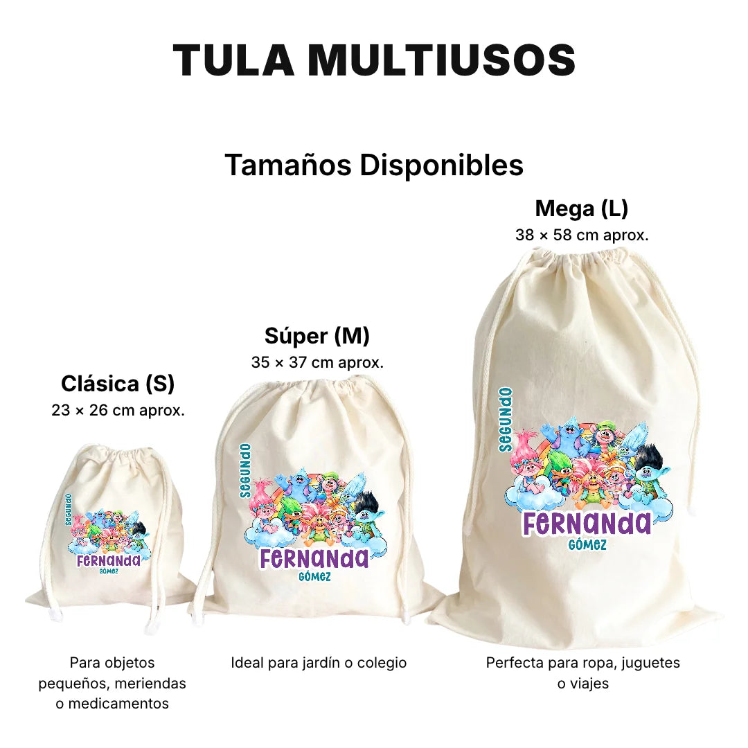 Monstruos de colores – Tula Multiusos Personalizada