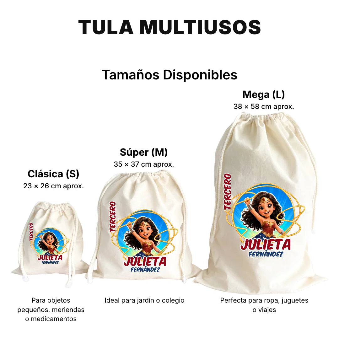 Mujer Invensible  – Etiquetas Escolares Personalizadas