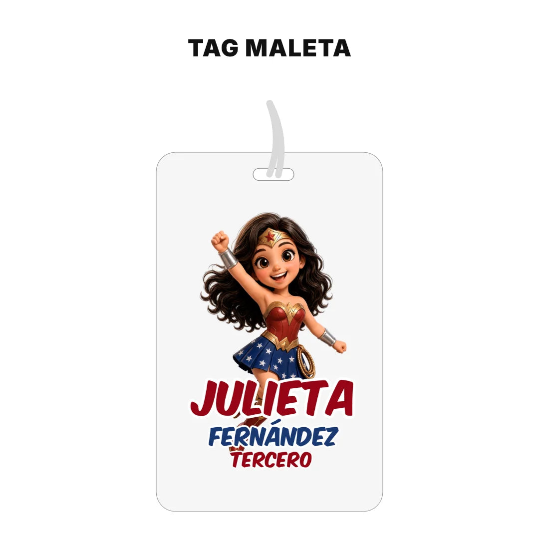 Mujer Invensible  – Etiquetas Escolares Personalizadas