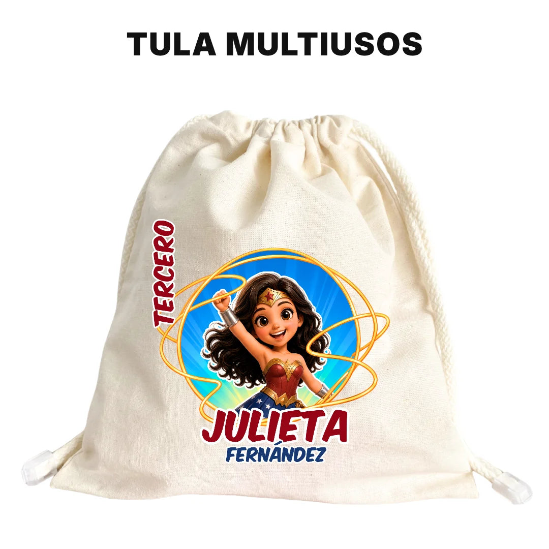 Mujer Invensible  – Etiquetas Escolares Personalizadas