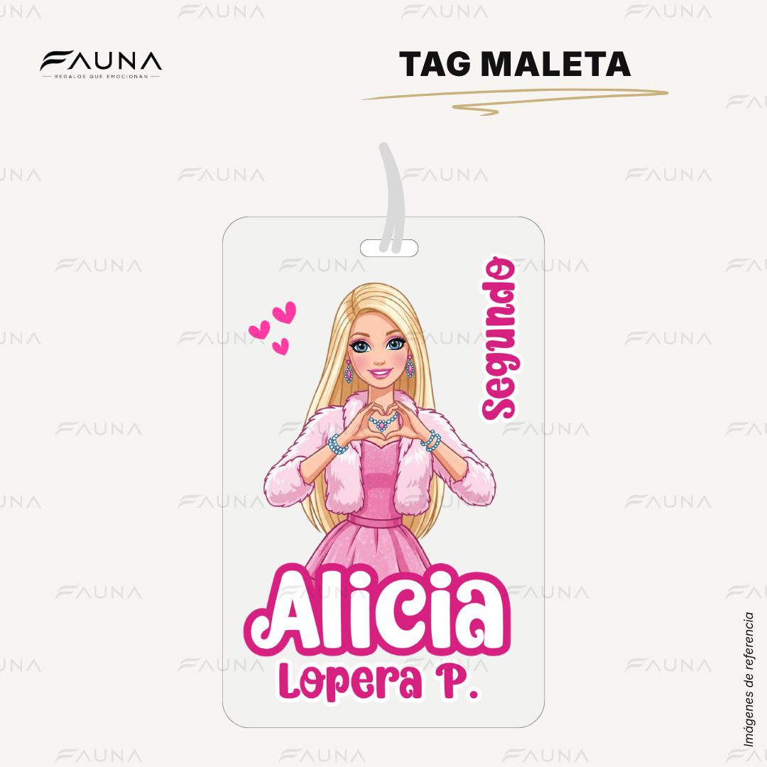 Muñeca Glam 🩷 - Etiquetas Escolares Premium Personalizadas