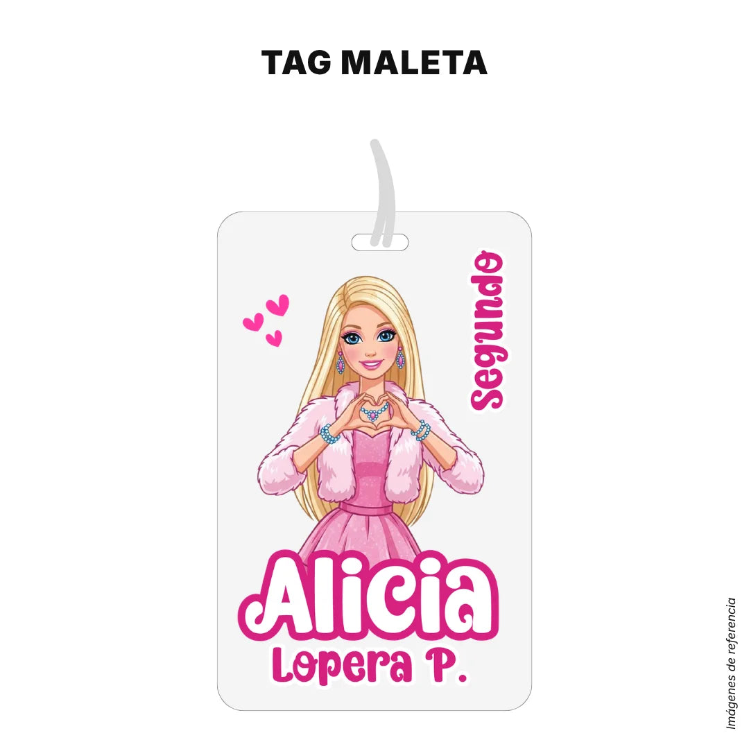 Muñeca Glam – Etiquetas Escolares Personalizadas