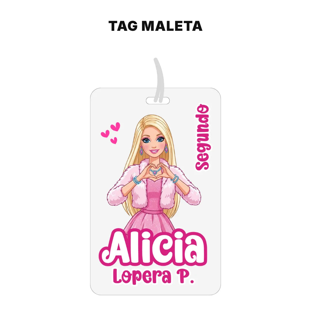 Muñeca Glam – Etiquetas Escolares Personalizadas